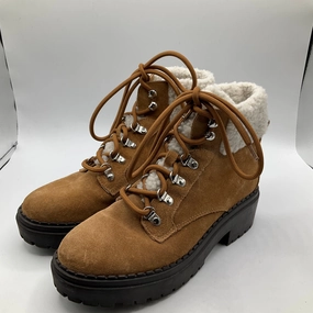 Boots Snow By Marc Fisher In Tan, Size: 7.5 Marc Fisher fashion shoes with block heels