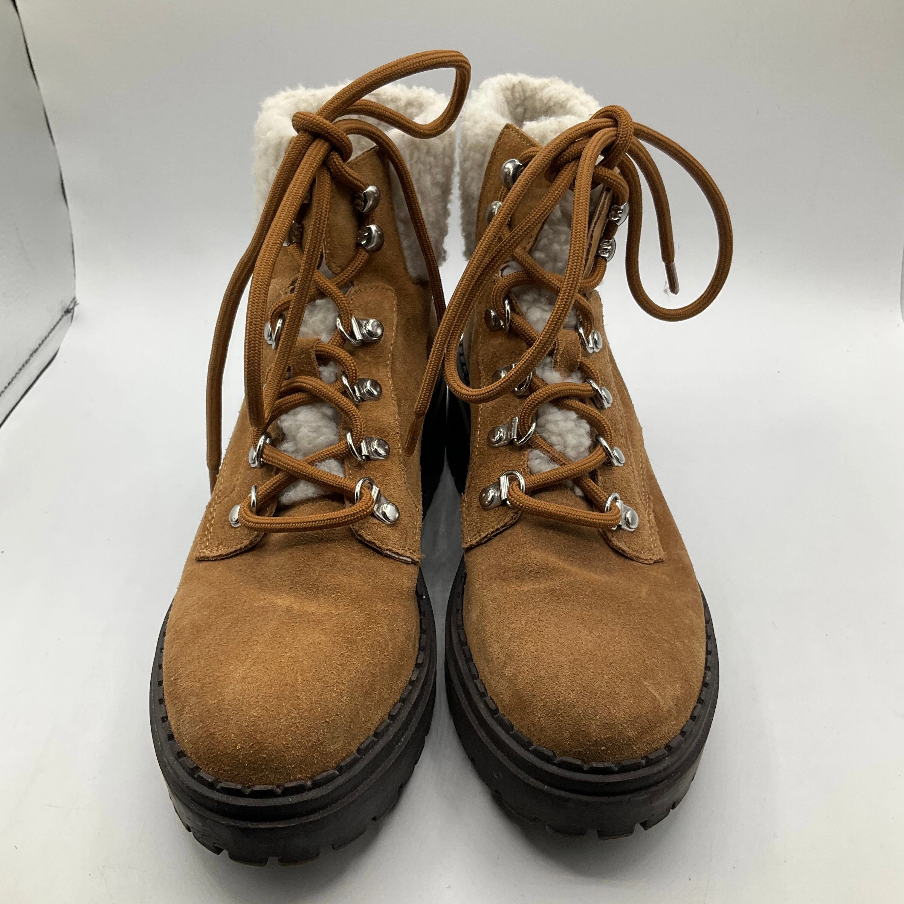 Boots Snow By Marc Fisher In Tan, Size: 7.5 Fashion Heels