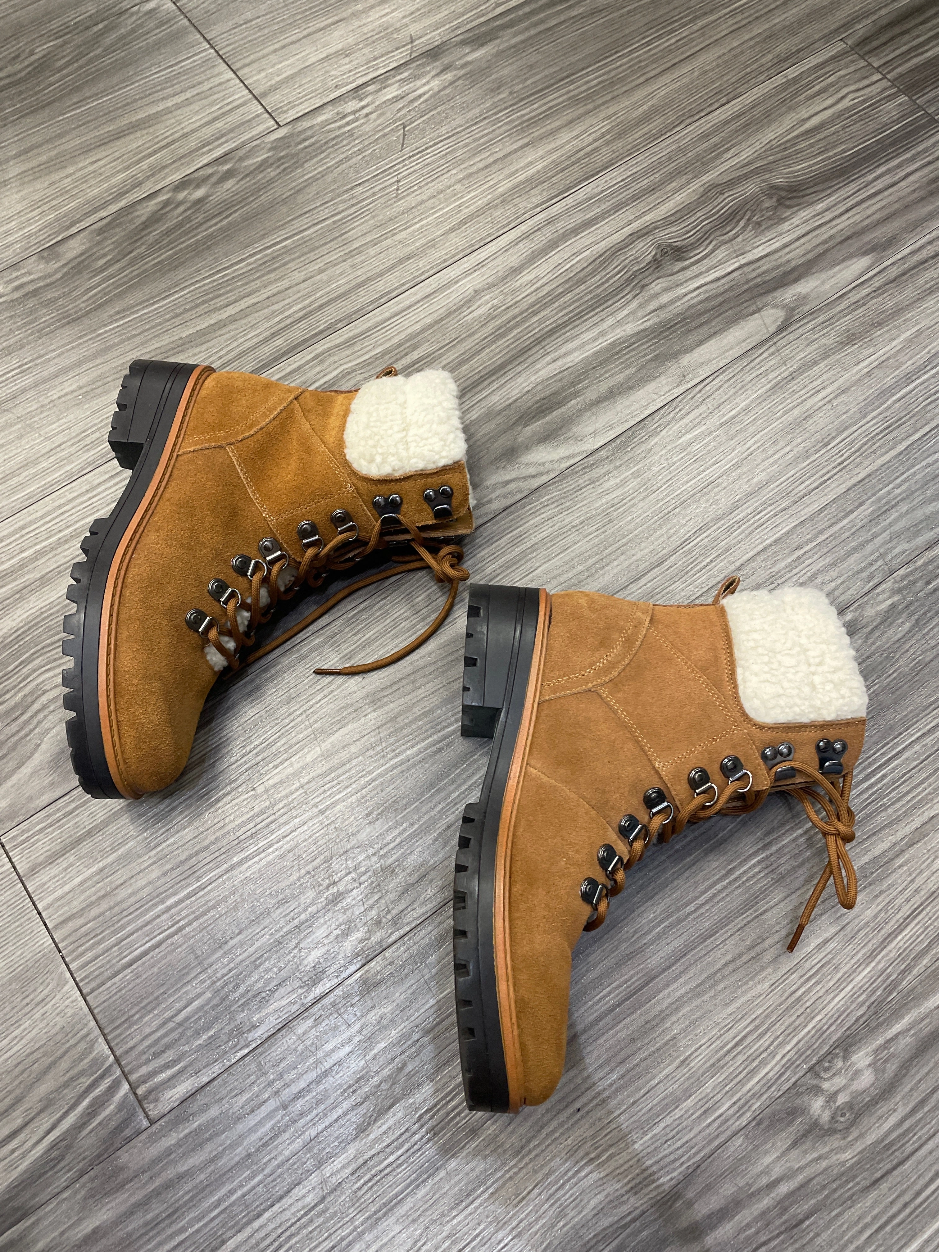 Boots Snow By Marc Fisher In Tan, Size: 8 Fashion Heels
