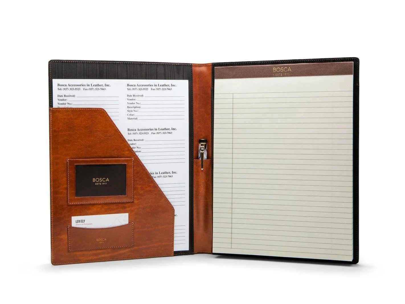 Bosca Dolce Flexible Leather Portfolio 8.5x11 Bags Bosca