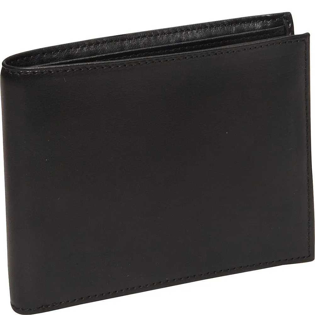 Bosca Men's Nappa Vitello Collection Continental ID Wallet Bags Bosca