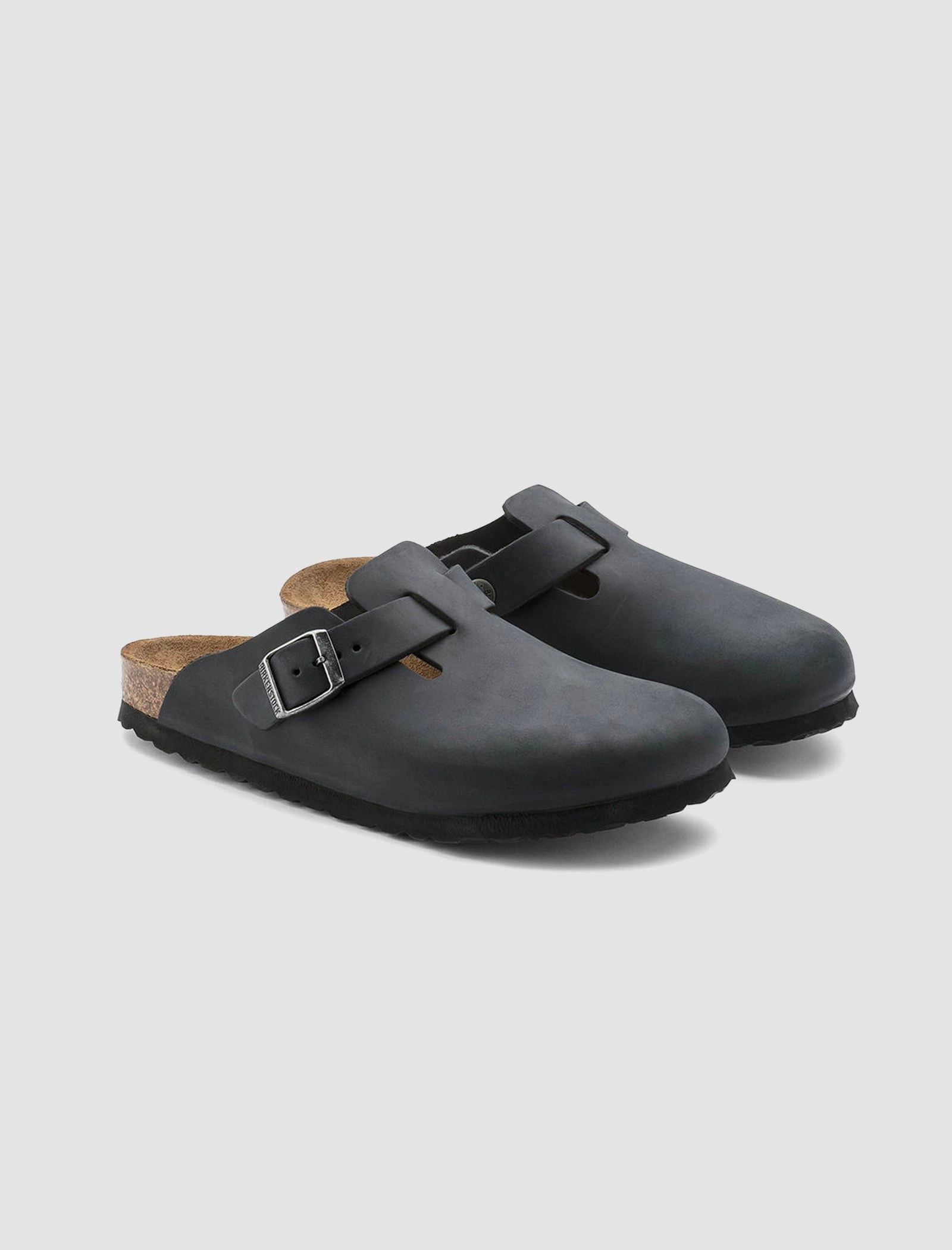 BOSTON OILED LEATHER "BLACK" Arch Support Footbeds