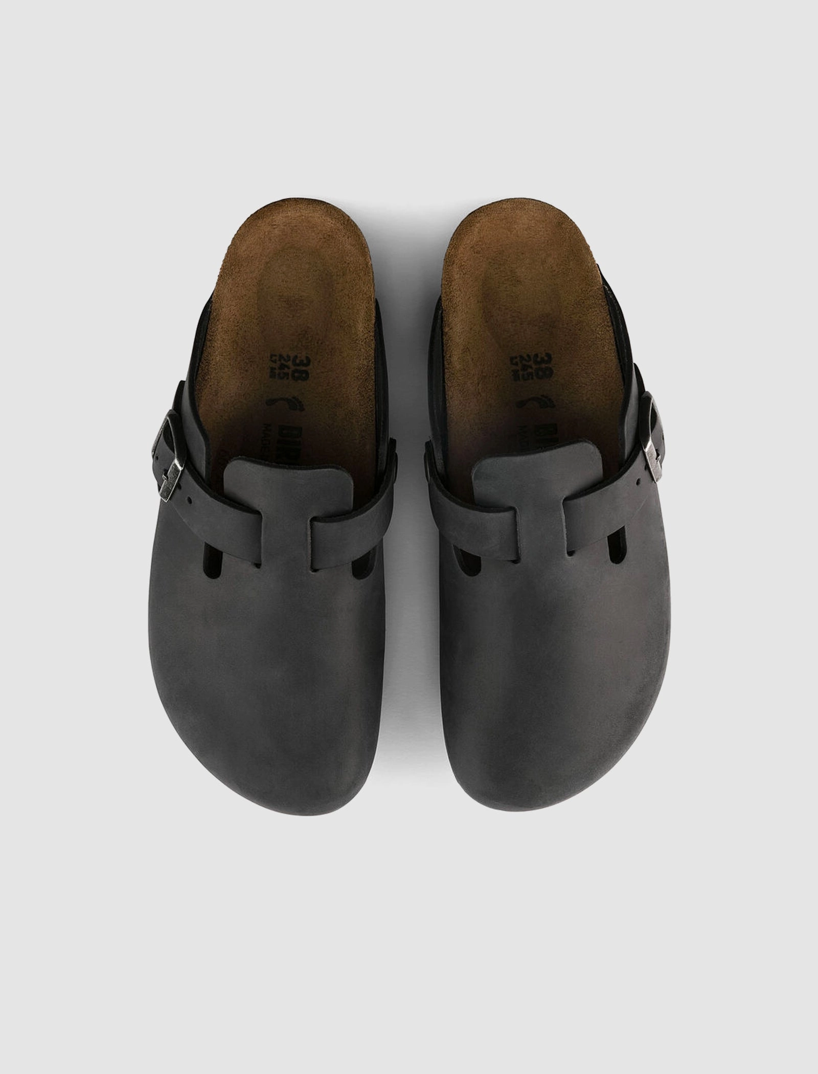BOSTON OILED LEATHER "BLACK" Arch Support Footbeds