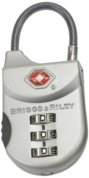 Briggs & Riley TSA Cable Lock, Satin Nickel, One Size Bags Briggs-Riley