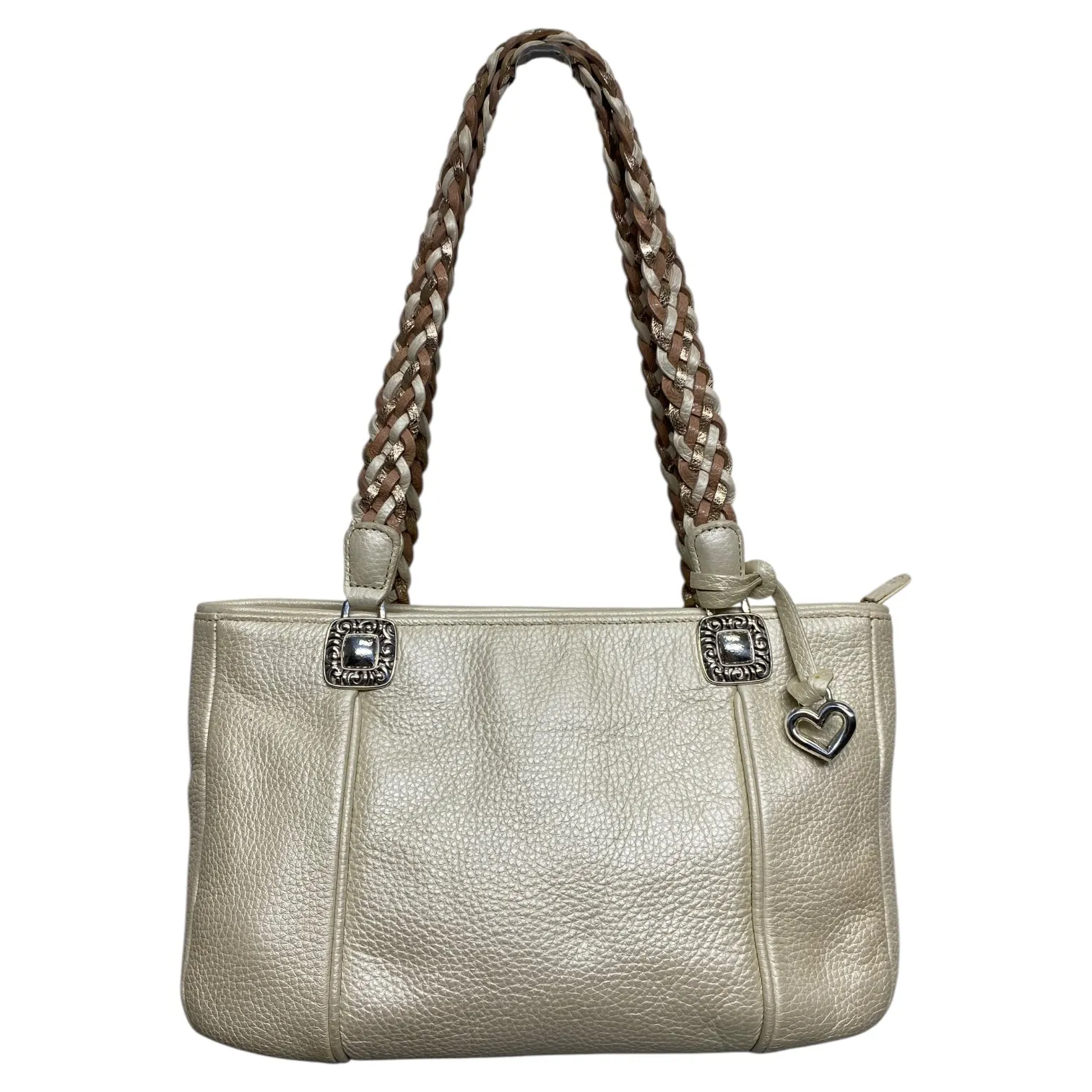 Brighton	Bags Handbag Leather By Brighton In Cream, Size:Medium