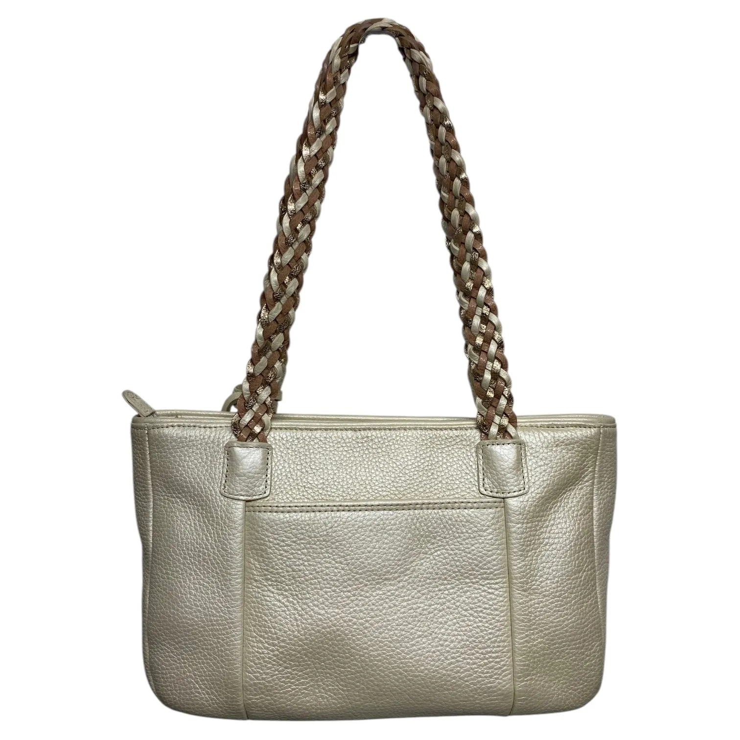 Brighton	Bags Handbag Leather By Brighton In Cream, Size:Medium