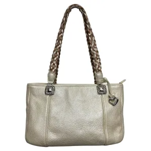 Brighton	Bags Handbag Leather By Brighton In Cream, Size:Medium