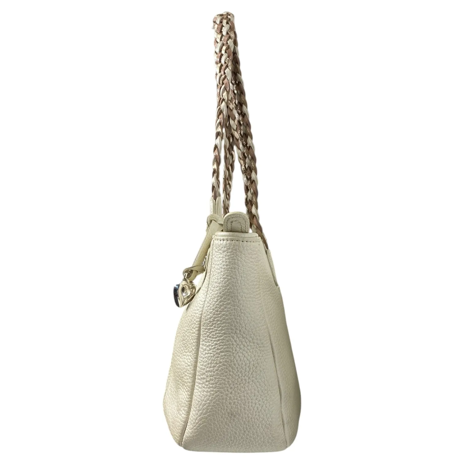 Brighton	Bags Handbag Leather By Brighton In Cream, Size:Medium