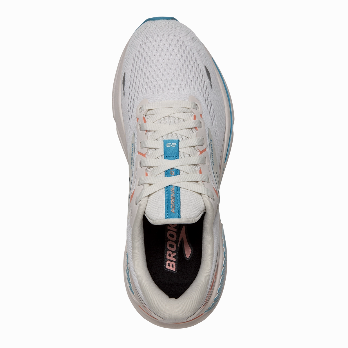 Brooks Adrenaline GTS 23 - Coconut - Papaya - Blue Brooks performance running shoes