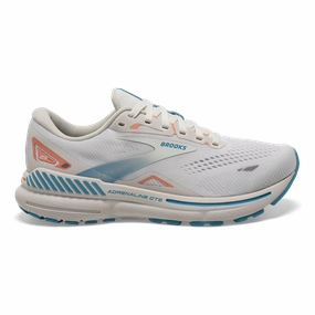 Brooks Adrenaline GTS 23 - Coconut - Papaya - Blue Brooks running shoes with responsive cushioning