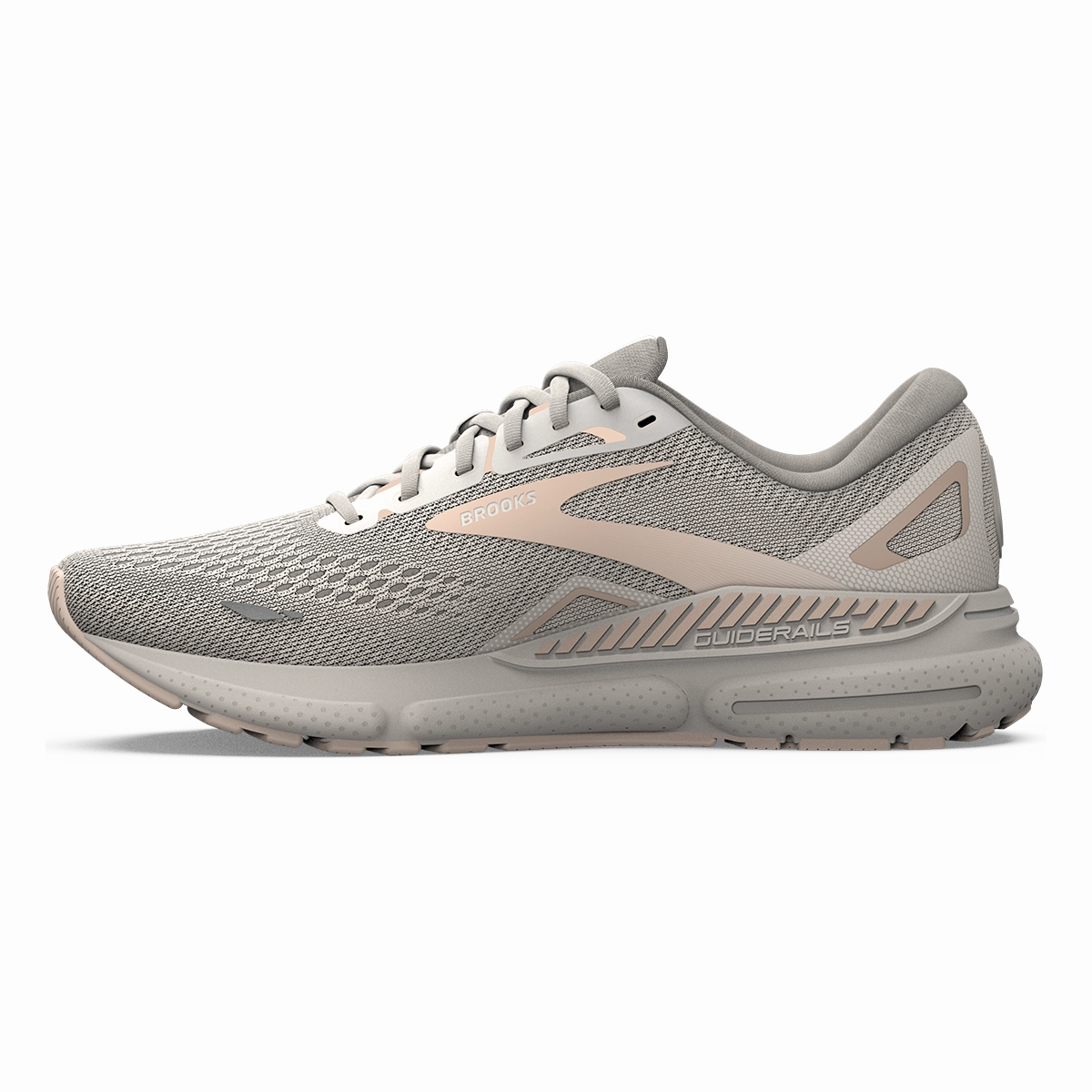 Brooks Adrenaline GTS 23 - Crystal Grey - Villa - White Brooks performance running shoes
