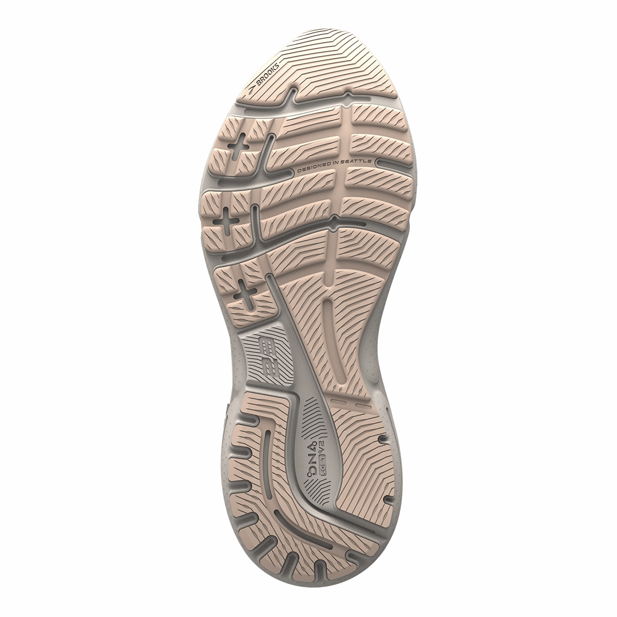 Brooks Adrenaline GTS 23 - Crystal Grey - Villa - White Brooks performance running shoes