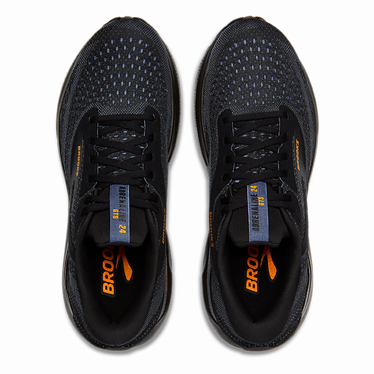 Brooks Adrenaline GTS 24 Black - Country Blue - Orange Brooks performance running shoes