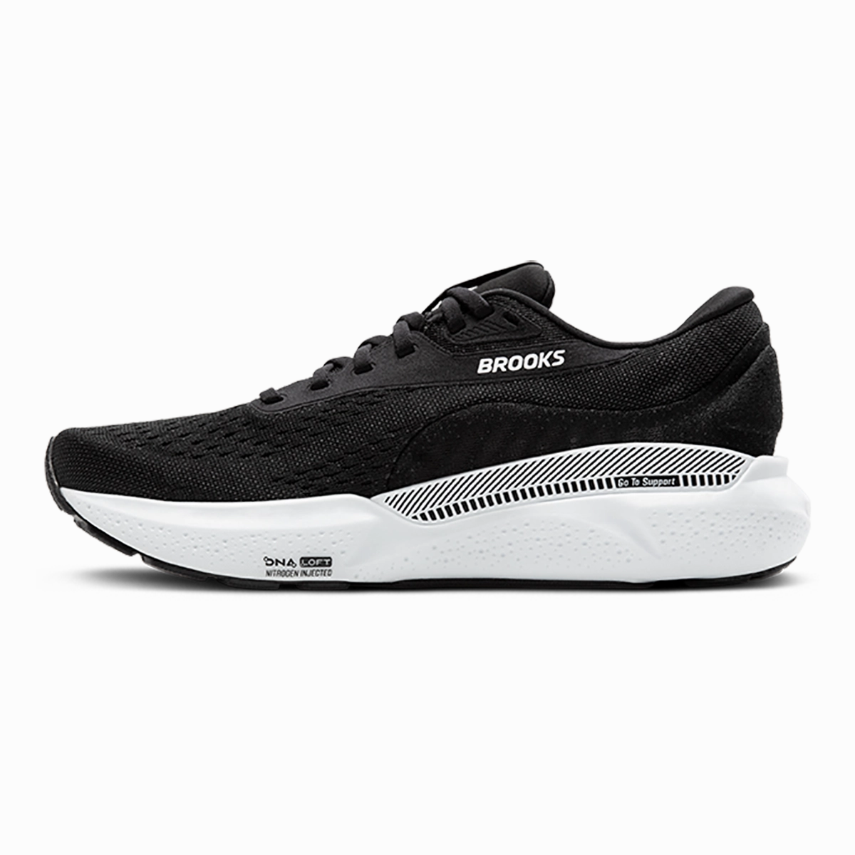 Brooks Adrenaline GTS 24 Black - White Brooks performance running shoes