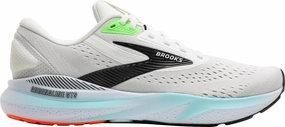 Brooks Adrenaline GTS 24 Mens Running Shoes - White Brooks cushioned sneakers for distance running
