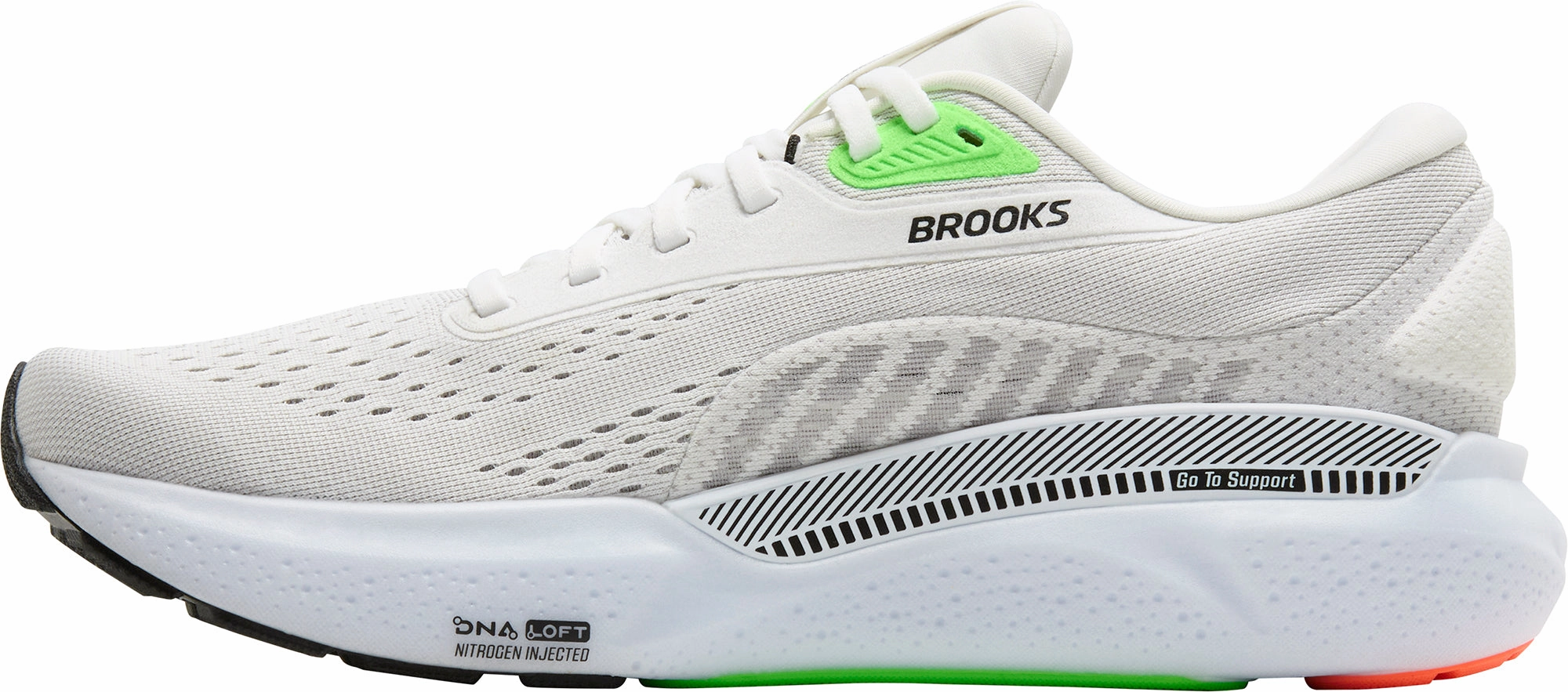 Brooks Adrenaline GTS 24 Mens Running Shoes - White Training Sneakers