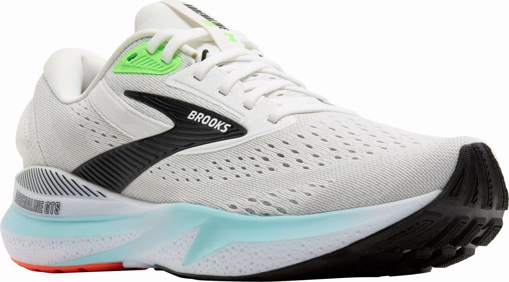 Brooks Adrenaline GTS 24 Mens Running Shoes - White Training Sneakers
