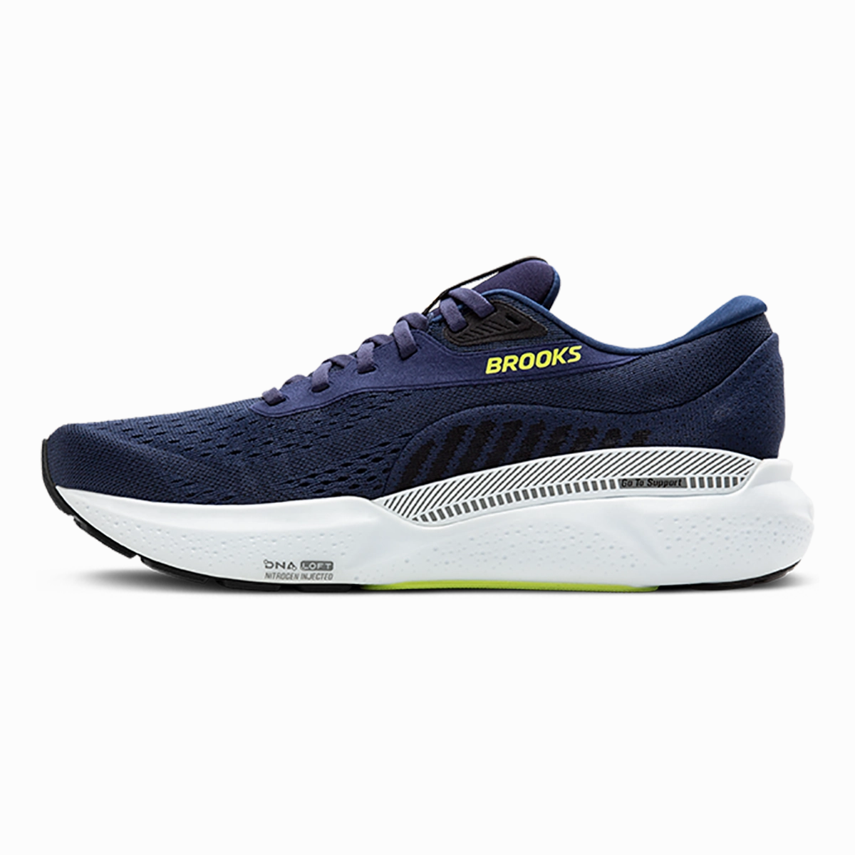 Brooks Adrenaline GTS 24 Peacoat - Black - Sharp Green Brooks performance running shoes