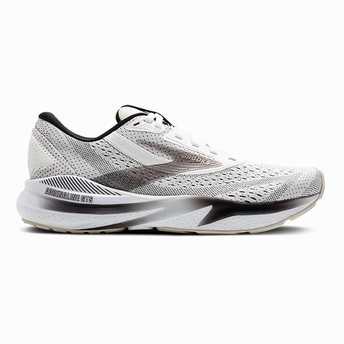Brooks Adrenaline GTS 24 White - Black - Pelican Brooks running shoes with responsive cushioning