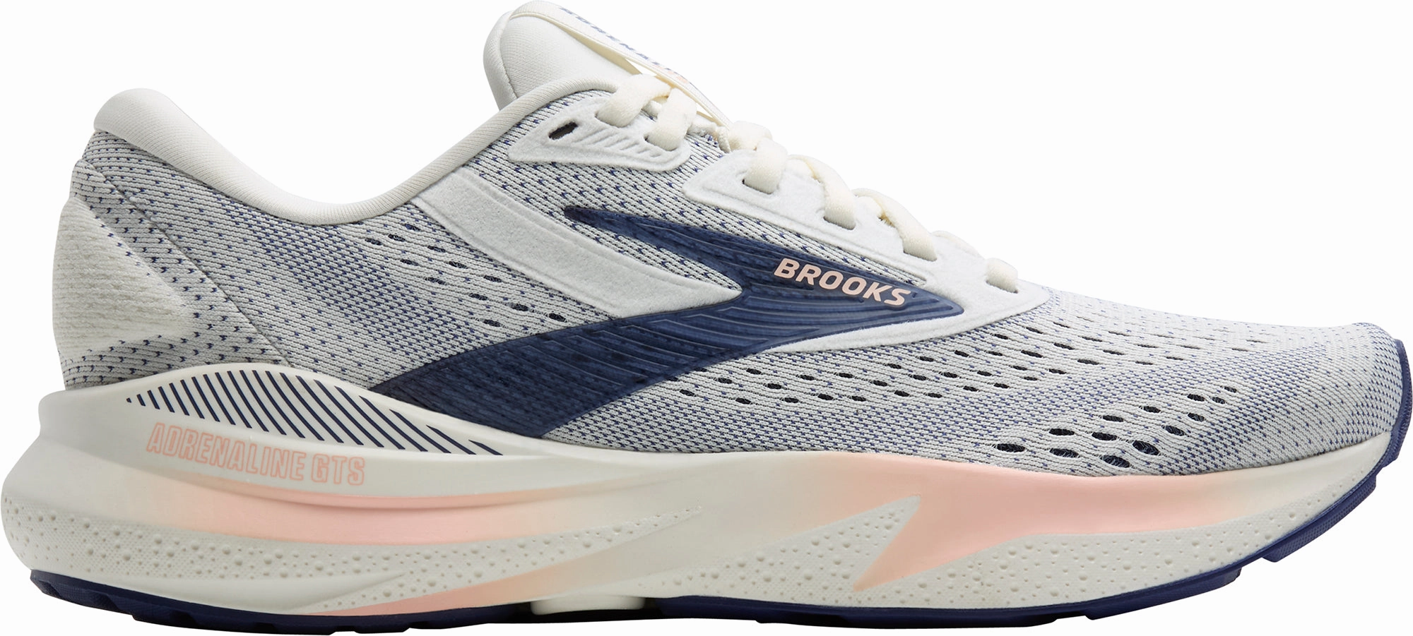 Brooks Adrenaline GTS 24 WIDE FIT Womens Running Shoes - Grey Brooks cushioned sneakers for distance running