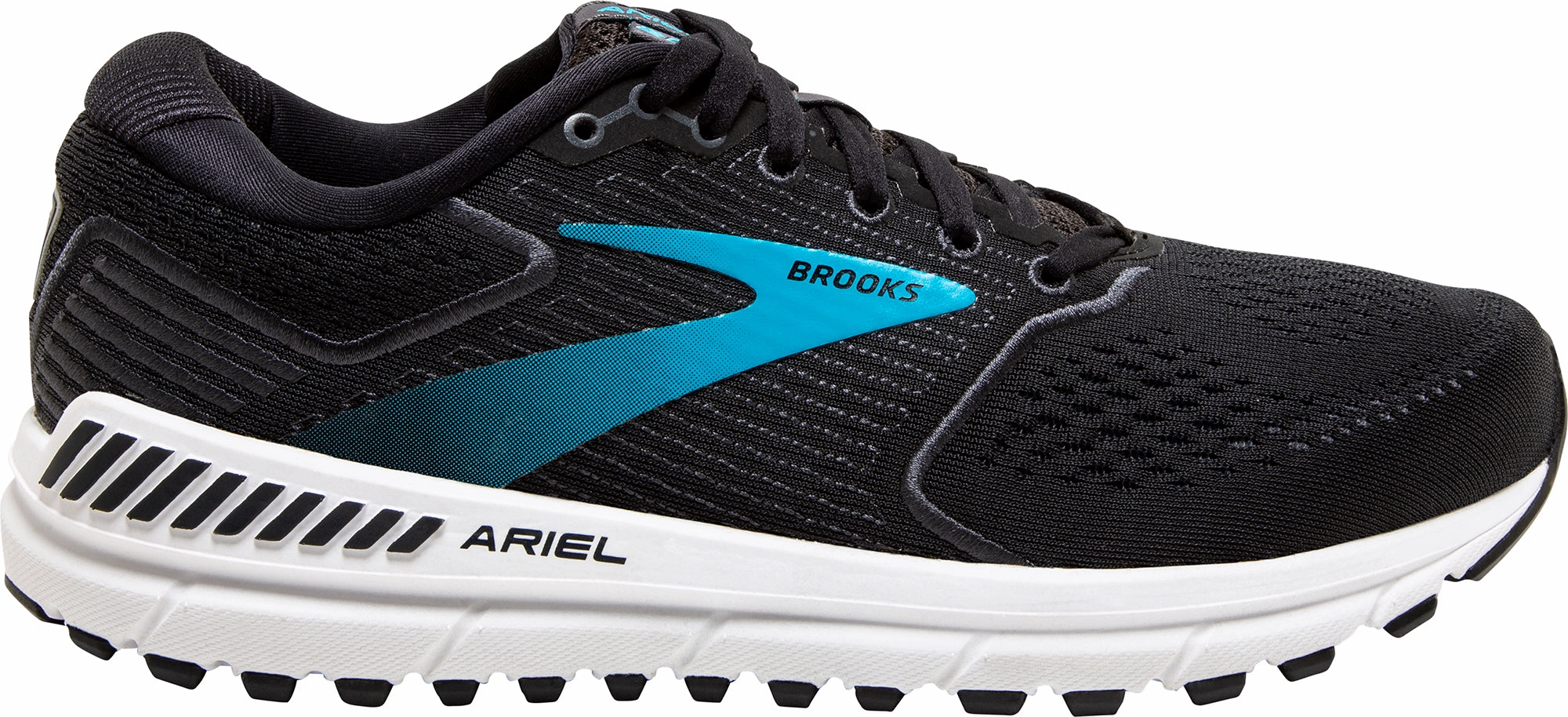 Brooks Ariel 20 WIDE FIT Womens Running Shoes - Black Brooks cushioned sneakers for distance running