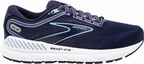 Brooks Beast GTS 23 WIDE FIT Mens Running Shoes - Navy Brooks cushioned sneakers for distance running