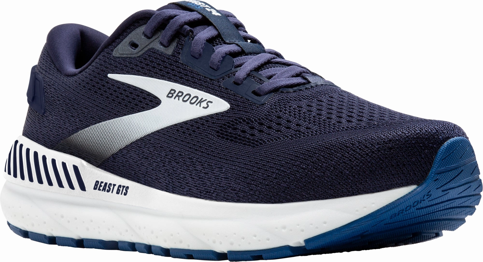 Brooks Beast GTS 24 WIDE FIT Mens Running Shoes - Navy Distance Runners