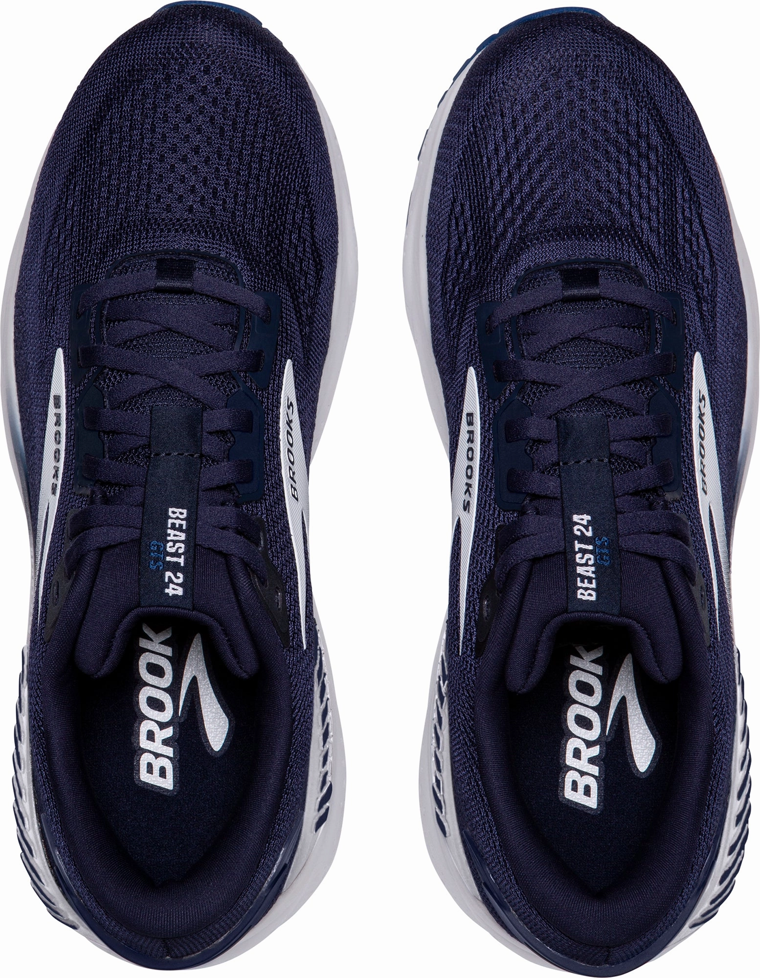 Brooks Beast GTS 24 WIDE FIT Mens Running Shoes - Navy Distance Runners