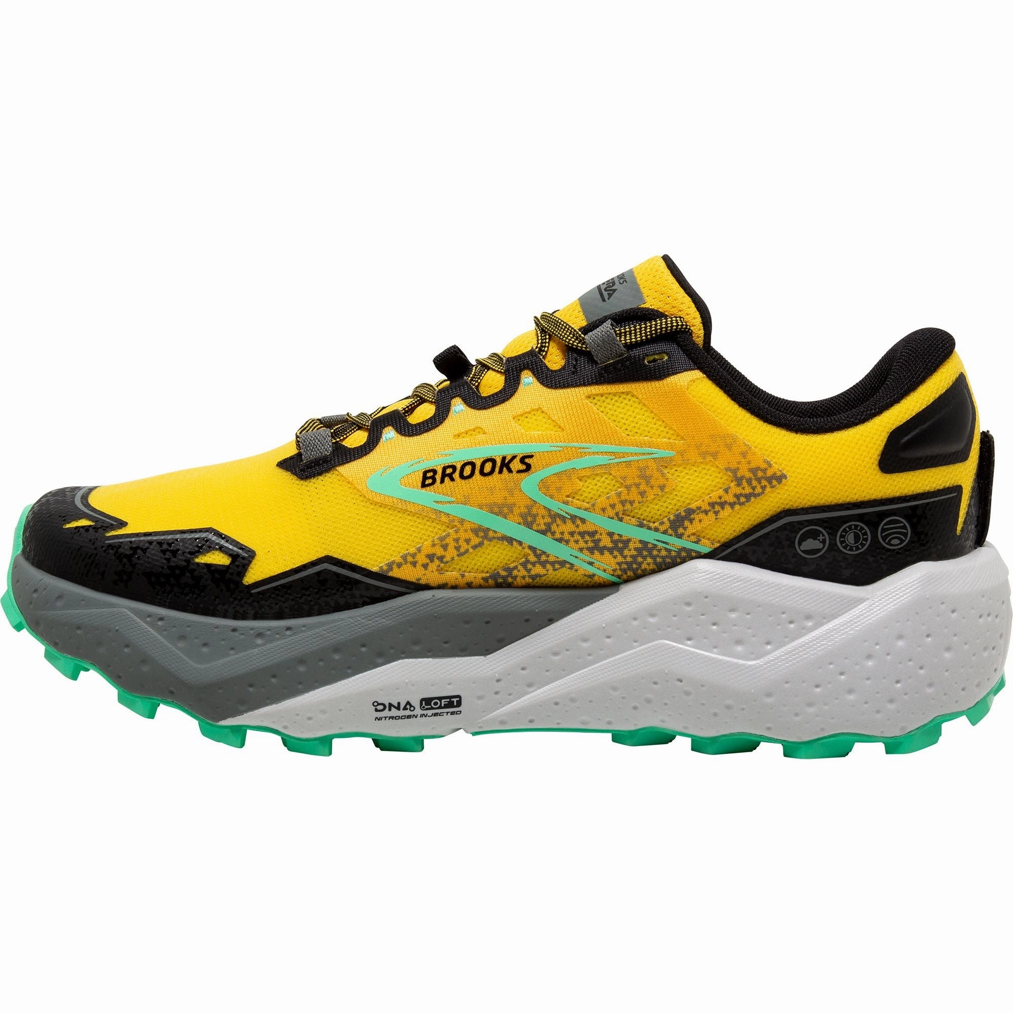 Brooks Caldera 7 Mens Trail Running Shoes - Yellow Responsive Road Shoes