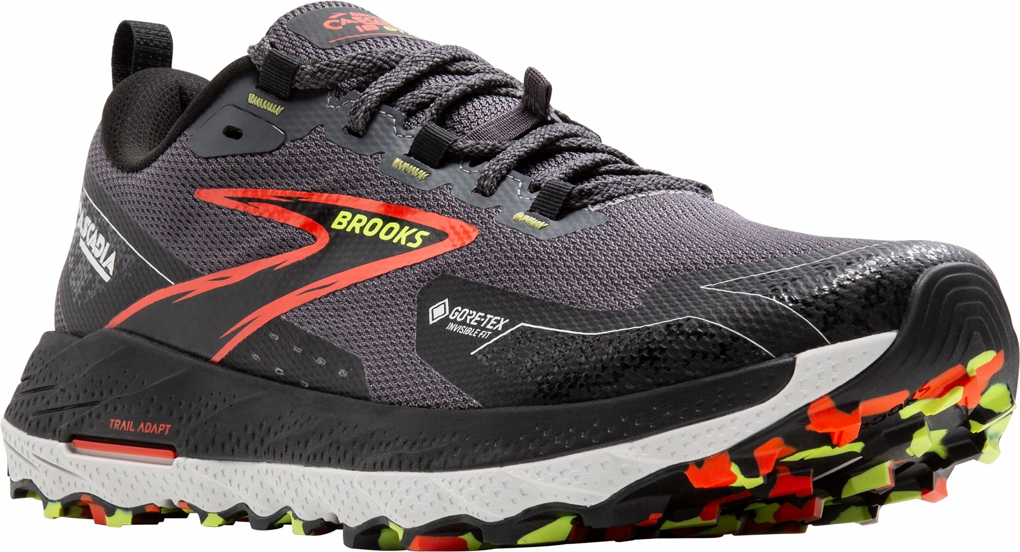 Brooks Cascadia 18 GORE-TEX Mens Trail Running Shoes - Grey Training Sneakers