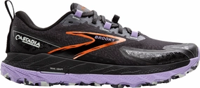 Brooks Cascadia 18 Womens Trail Running Shoes - Black Brooks cushioned sneakers for distance running