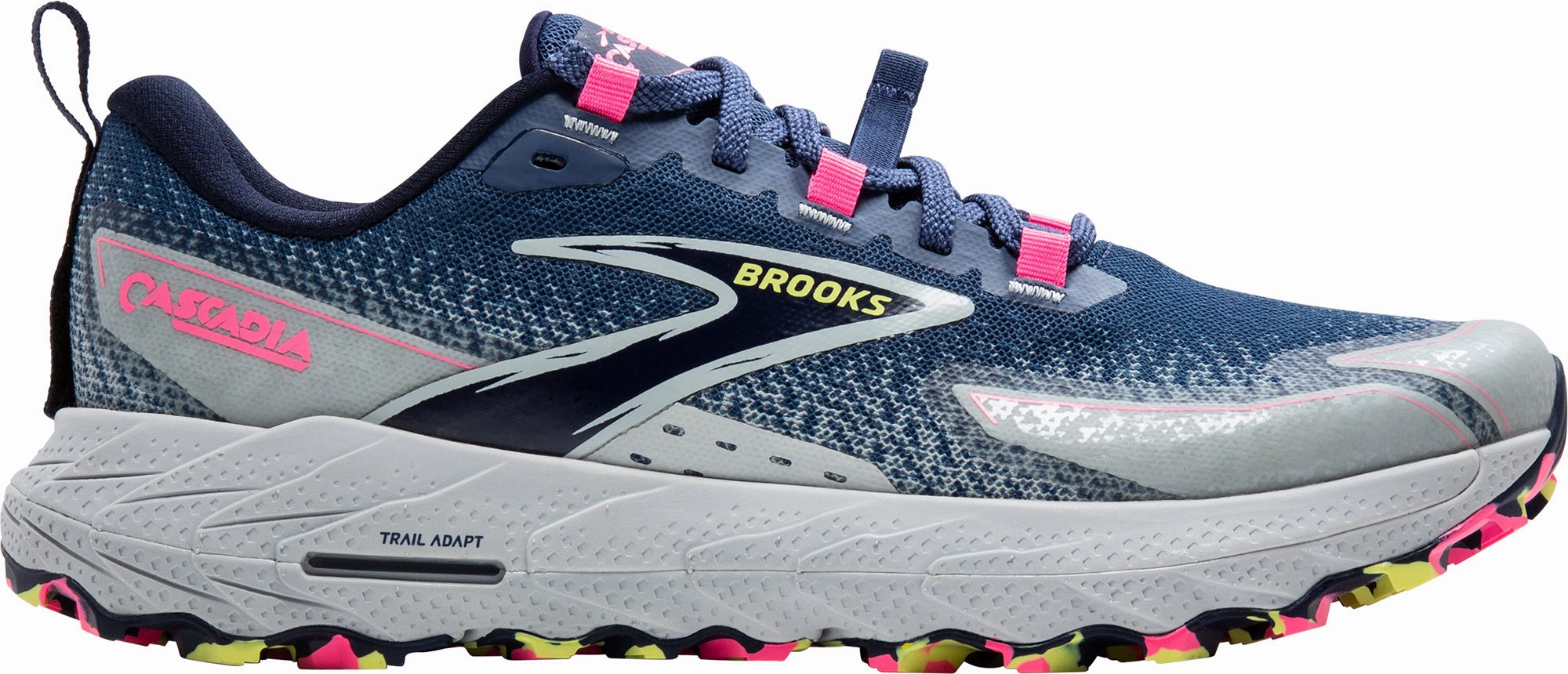 Brooks Cascadia 18 Womens Trail Running Shoes - Blue Brooks cushioned sneakers for distance running
