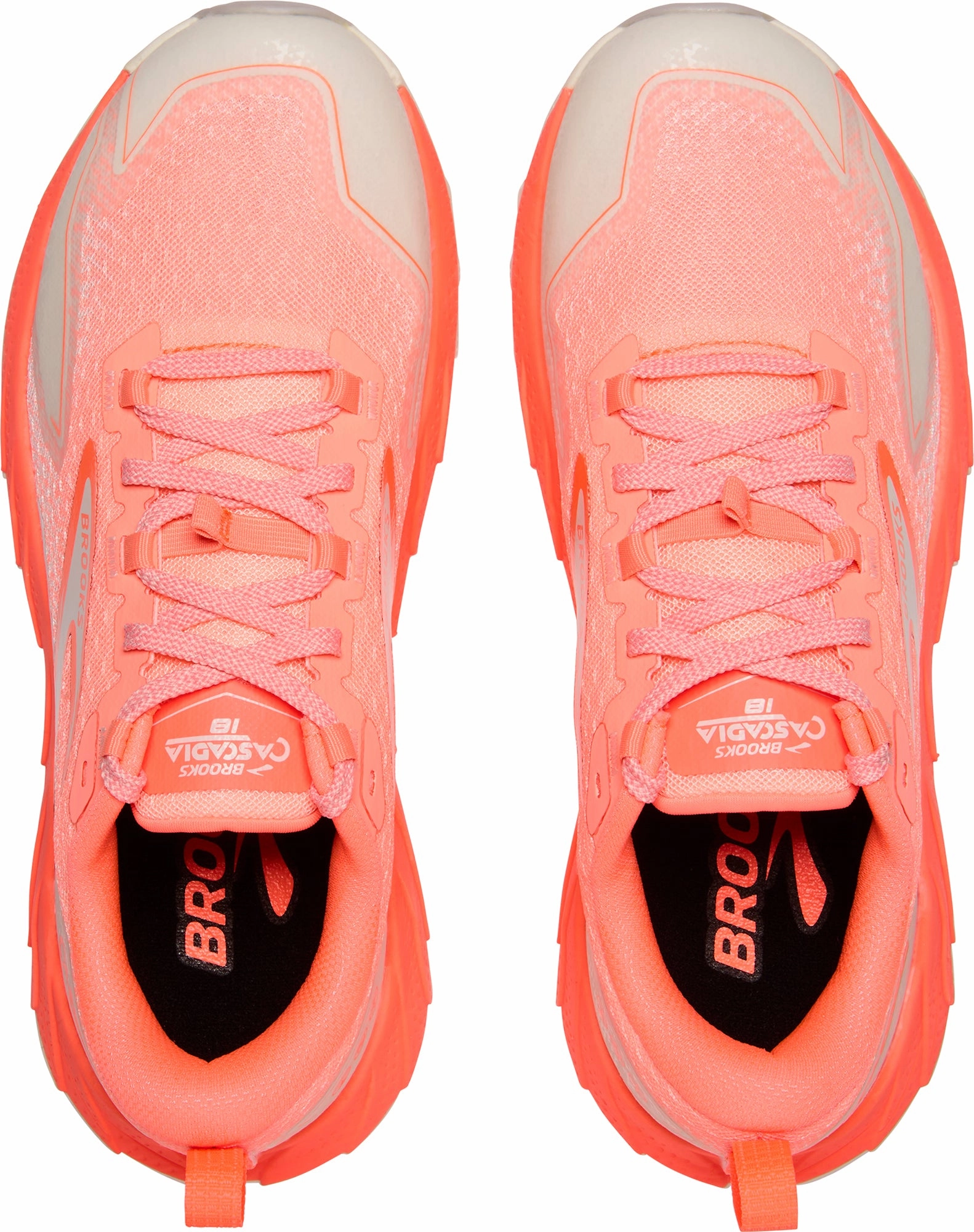 Brooks Cascadia 18 Womens Trail Running Shoes - Orange Training Sneakers