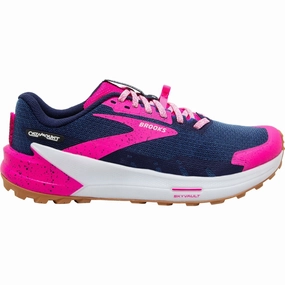 Brooks Catamount 2 Womens Trail Running Shoes - Navy Brooks cushioned sneakers for distance running
