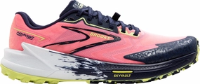 Brooks Catamount 3 Womens Trail Running Shoes - Pink Brooks cushioned sneakers for distance running