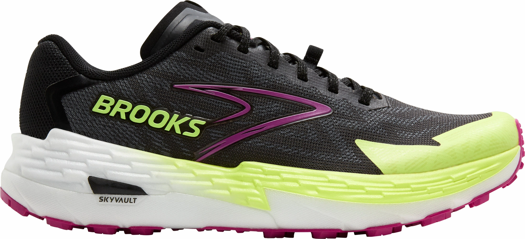Brooks Catamount 4 Womens Trail Running Shoes - Grey Brooks cushioned sneakers for distance running