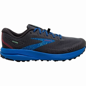 Brooks Divide 4 Mens Trail Running Shoes - Black Brooks cushioned sneakers for distance running