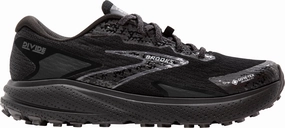 Brooks Divide 5 GORE-TEX Mens Trail Running Shoes - Black Brooks cushioned sneakers for distance running
