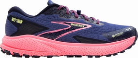 Brooks Divide 5 GORE-TEX Womens Trail Running Shoes - Blue Brooks cushioned sneakers for distance running