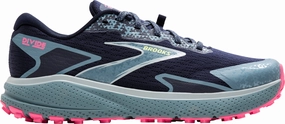 Brooks Divide 5 Womens Trail Running Shoes - Blue Brooks cushioned sneakers for distance running