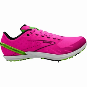 Brooks Draft XC Womens Cross Country Spikes - Pink Brooks cushioned sneakers for distance running
