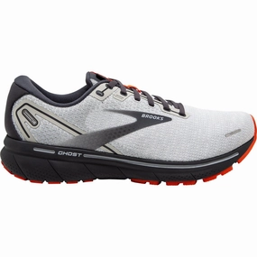 Brooks Ghost 14 Mens Running Shoes - Grey Brooks cushioned sneakers for distance running