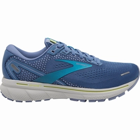 Brooks Ghost 14 Womens Running Shoes - Blue Brooks cushioned sneakers for distance running