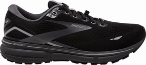 Brooks Ghost 15 GORE-TEX Mens Running Shoes - Black Brooks cushioned sneakers for distance running