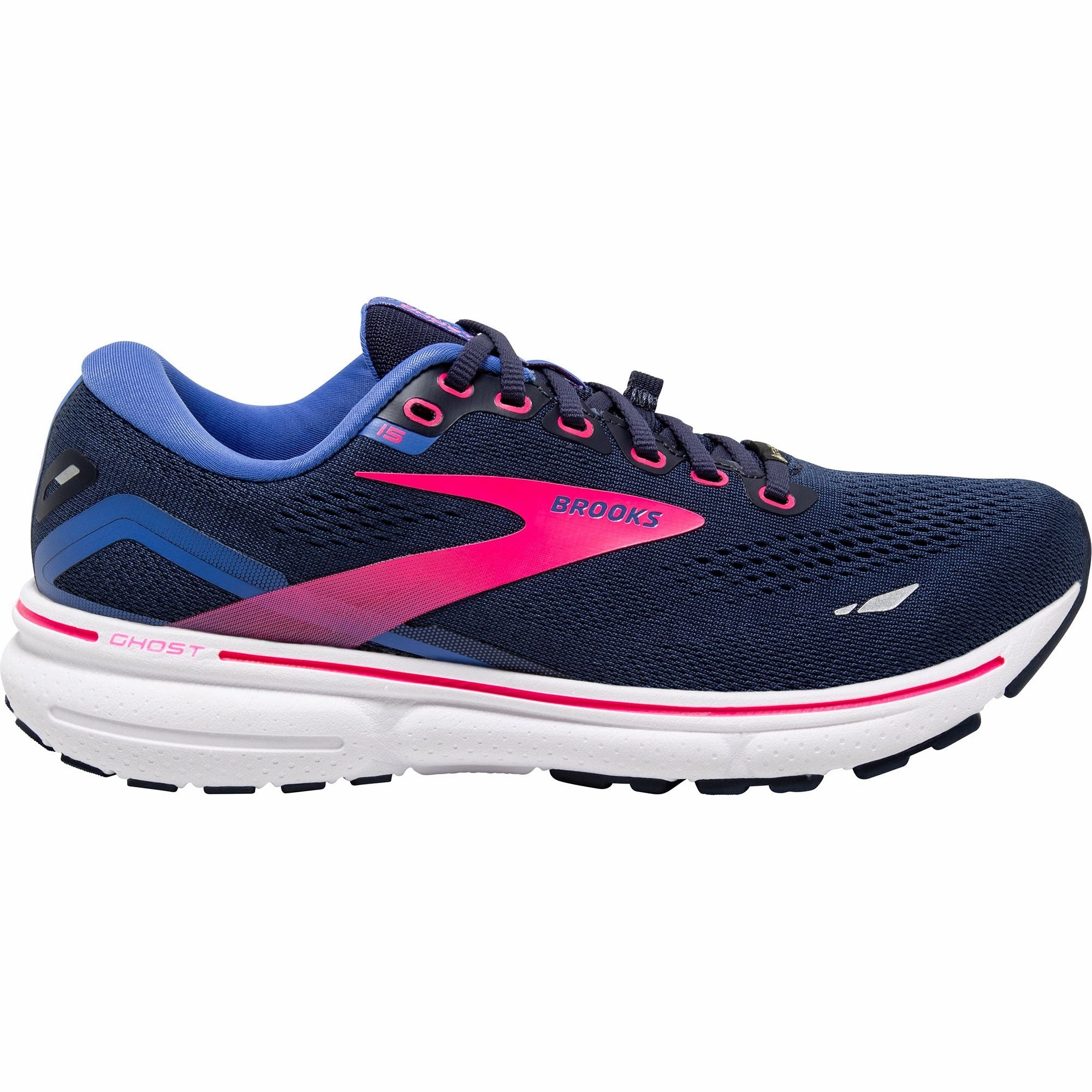 Brooks Ghost 15 GORE-TEX Womens Running Shoes - Navy Brooks cushioned sneakers for distance running