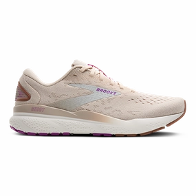 Brooks Ghost 16 - Almond Peach - Coconut - Purple Brooks running shoes with responsive cushioning