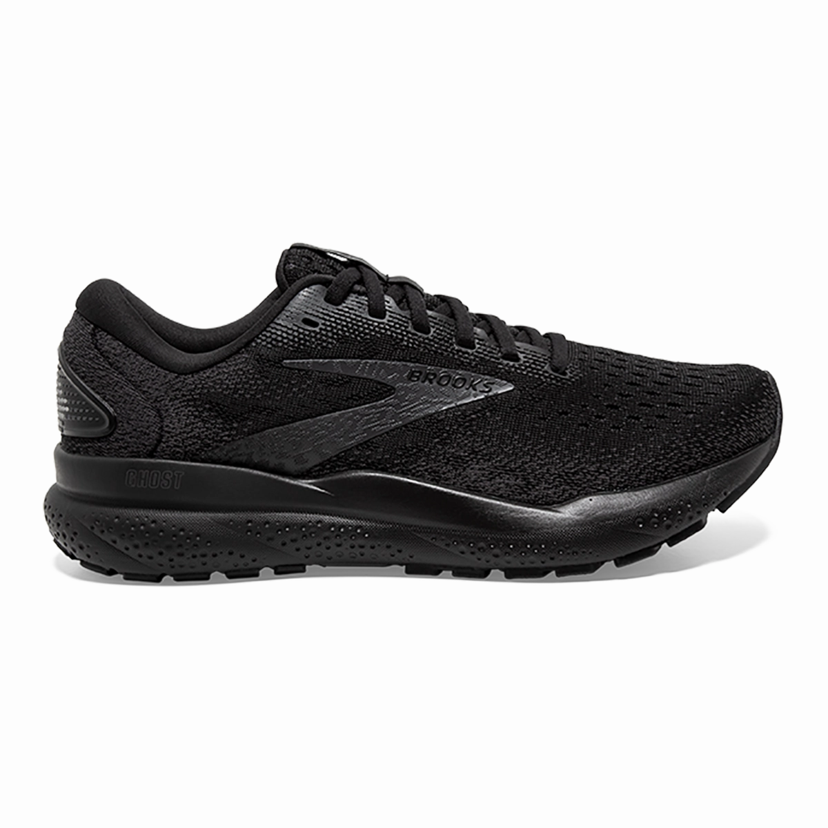 Brooks Ghost 16 - Black - Black - Ebony Brooks running shoes with responsive cushioning