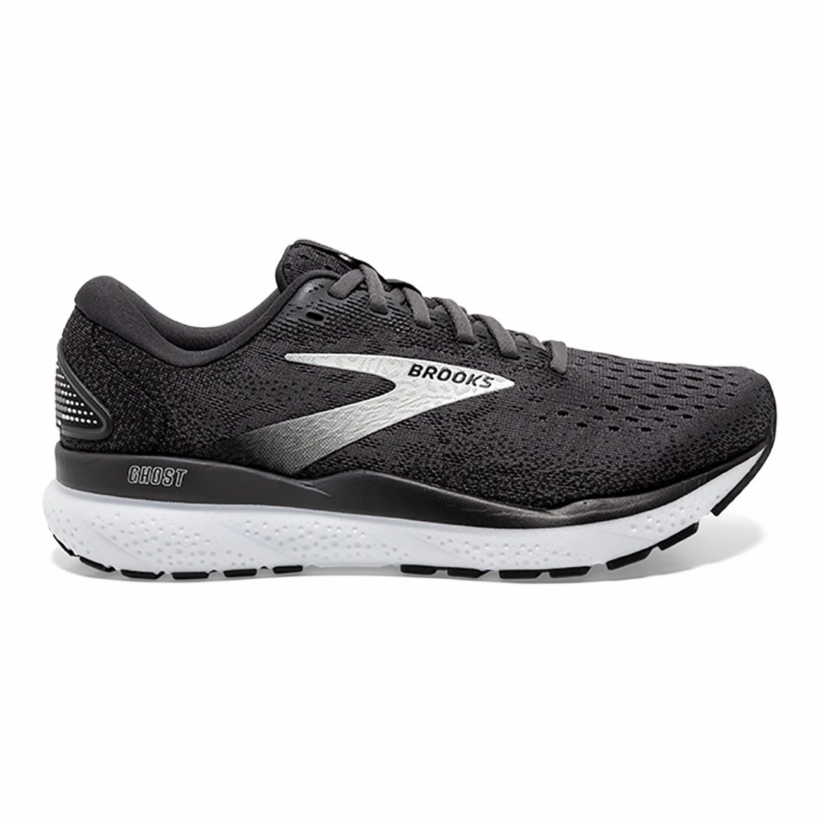 Brooks Ghost 16 - Black - Grey - White Brooks running shoes with responsive cushioning