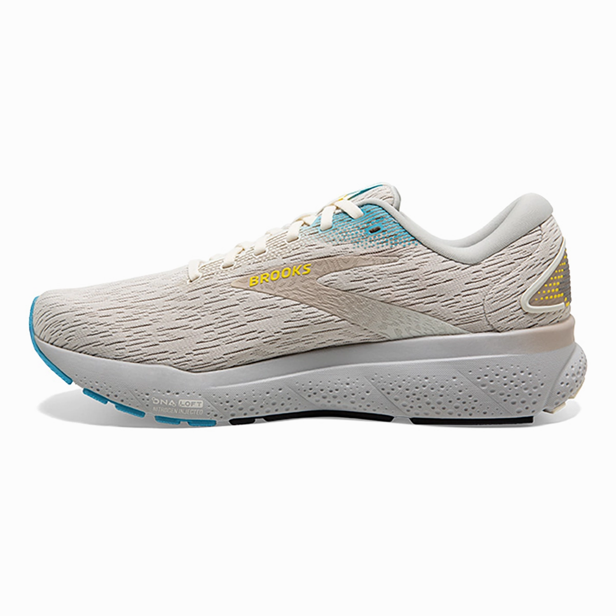 Brooks Ghost 16 - Coconut - Blue - Yellow Brooks performance running shoes