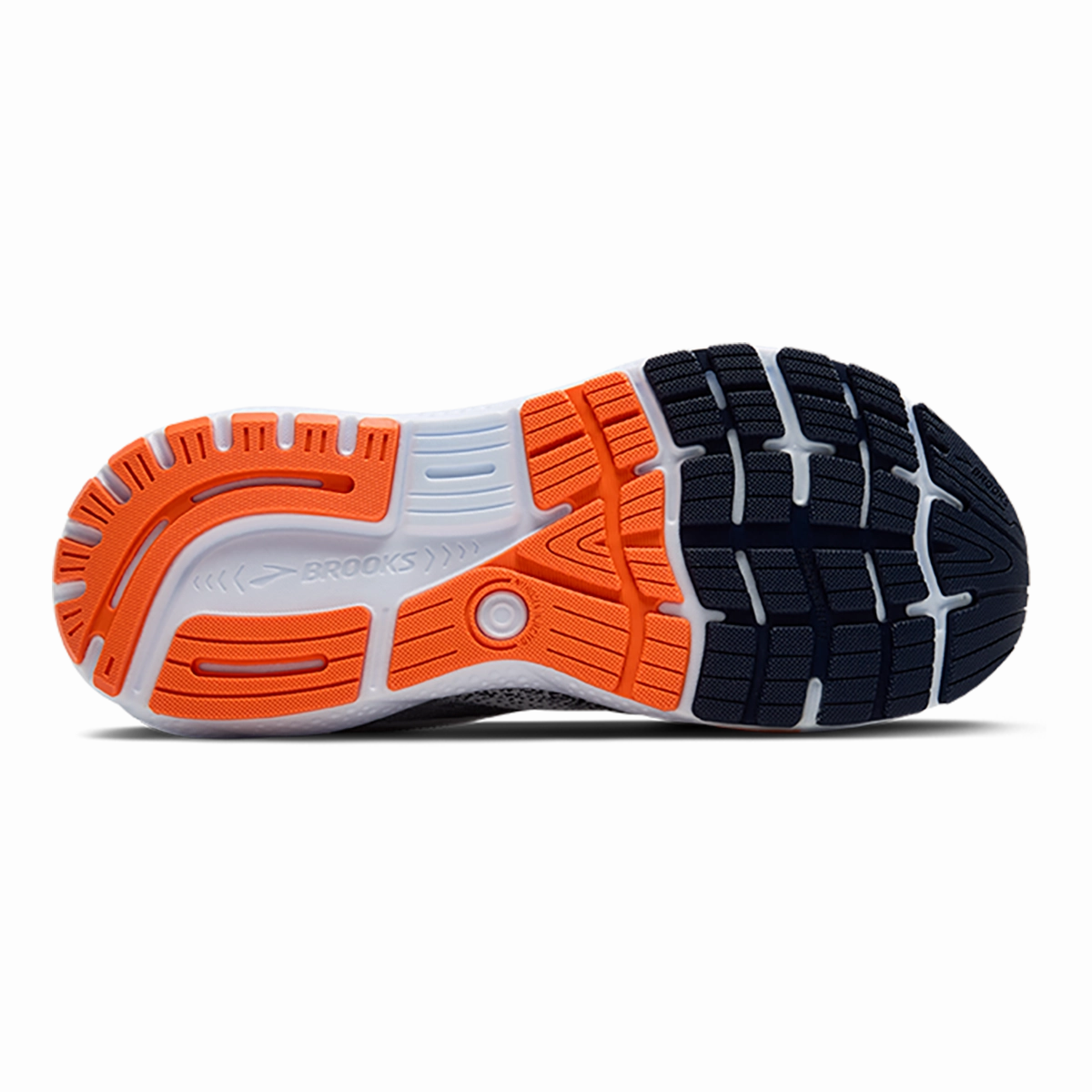 Brooks Ghost 16 - White - Peacoat - Orange Brooks performance running shoes